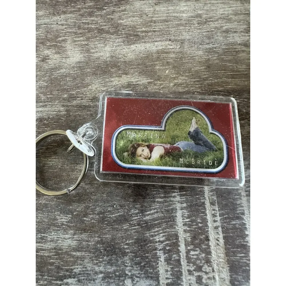 Vintage Keychain Martina McBride Key Ring Acrylic Fob Country Music Artist USA
